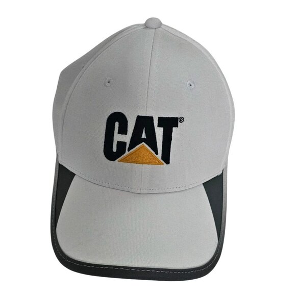 Caterpillar Men's White Adjustable Trademark CAT Logo Baseball Cap One Size - Picture 2 of 13